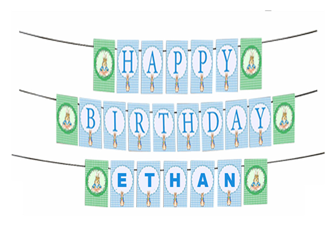 Personalized Some Bunny is One -Boys Banner For Birthday Decoration I Happy Birthday Banner