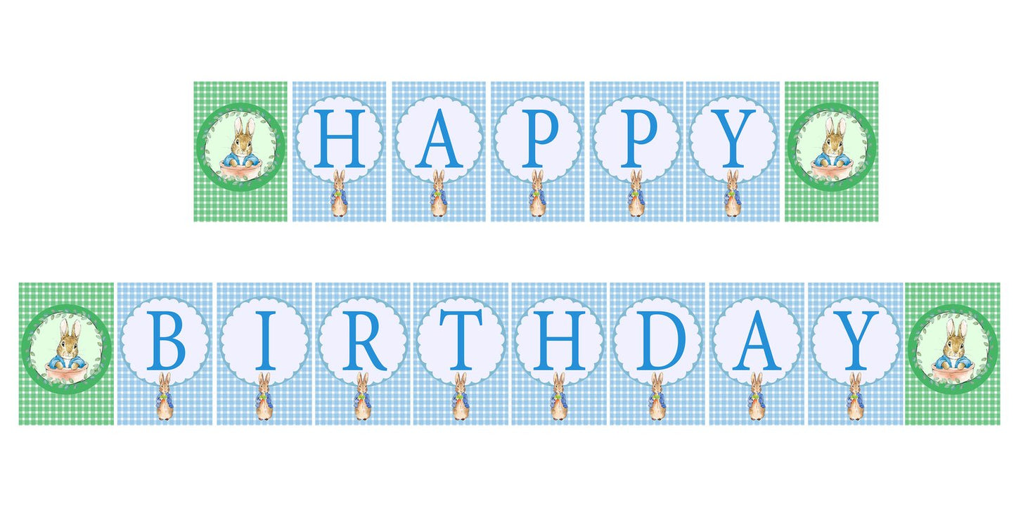 Personalized Some Bunny is One -Boys Banner For Birthday Decoration I Happy Birthday Banner