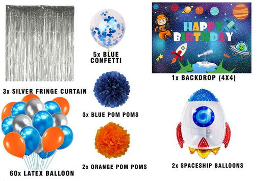 Space Theme Birthday Party Complete Party Set for Boys