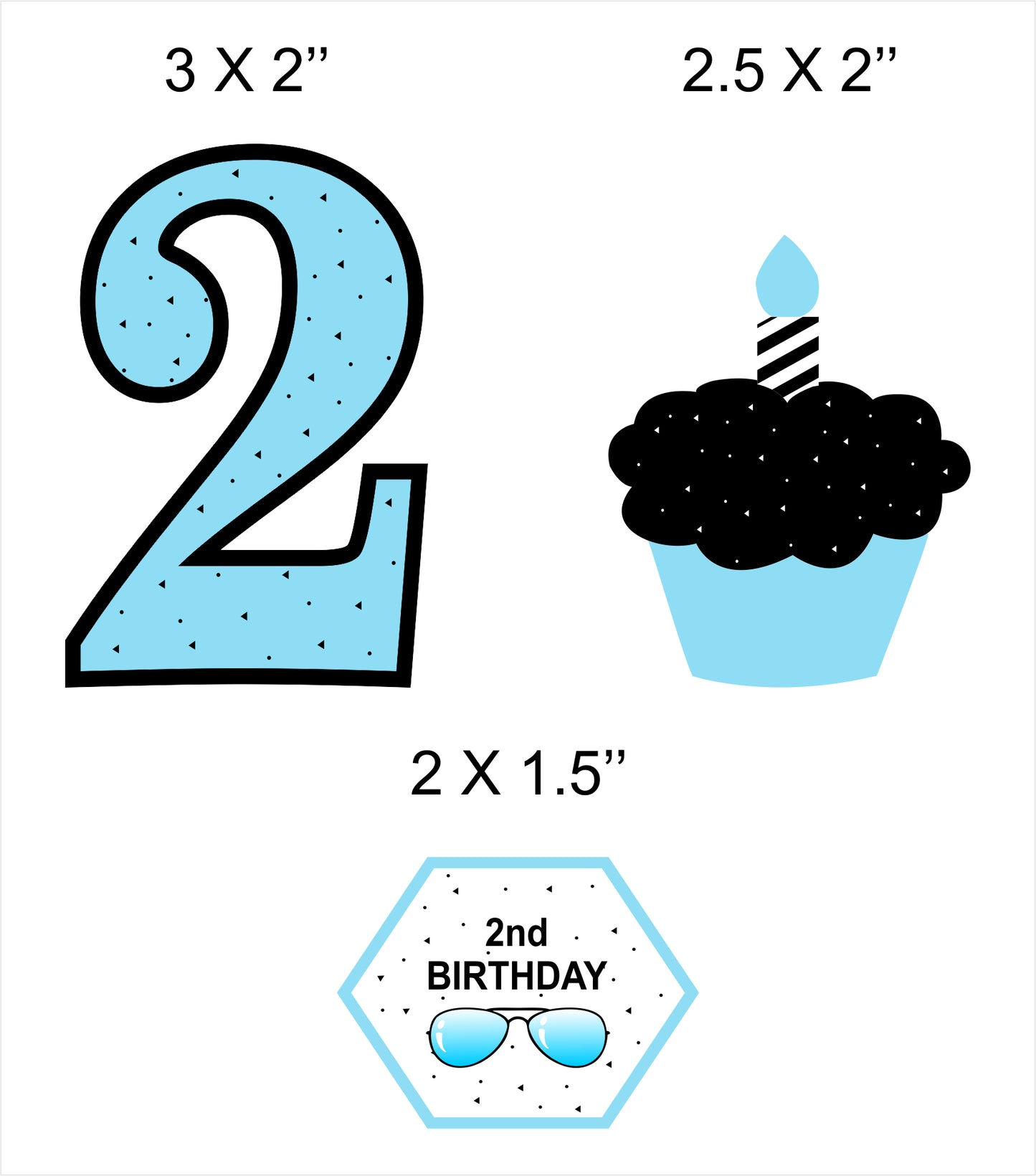 Two Cool Theme Birthday Party Paper Decorative Straws