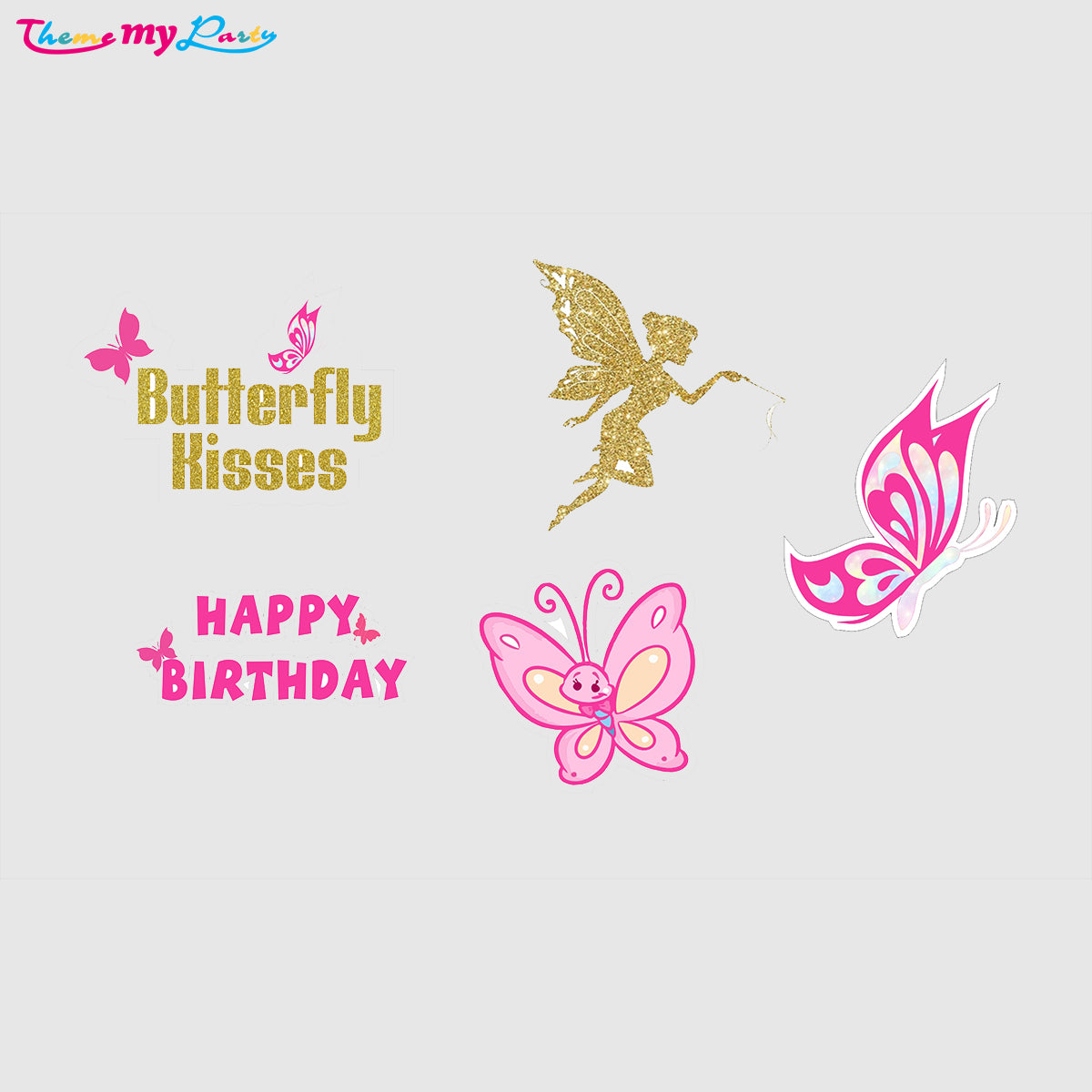 Butterflies & Fairies Theme Birthday Party Paper Decorative Straws