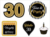 30th Birthday Party Paper Decorative Straws