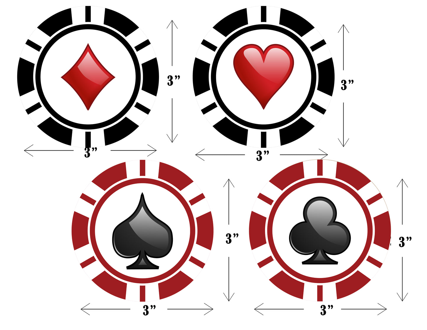 Casino Party Straw Set For Decoration