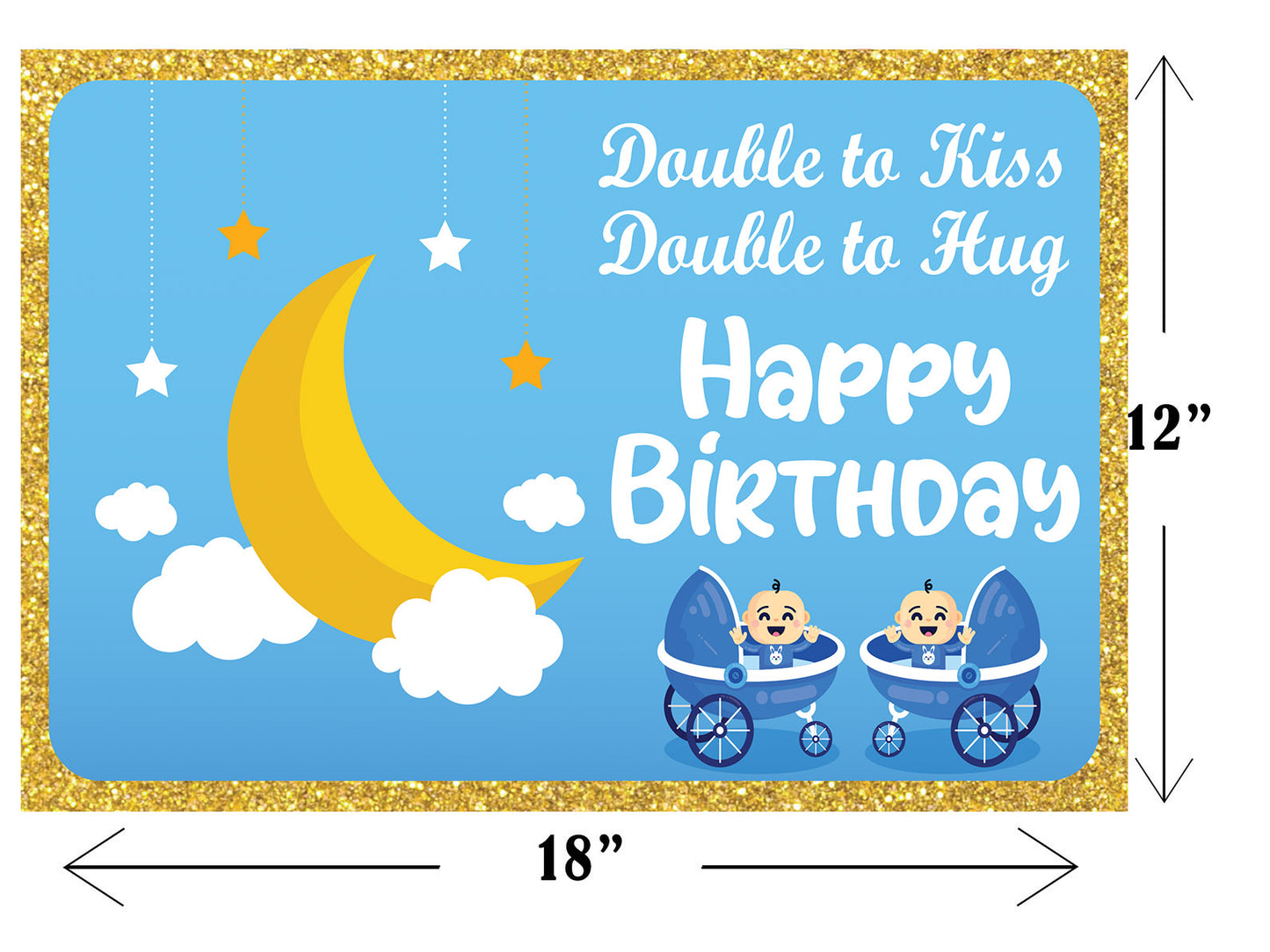 Twin Boys Theme Birthday Table Mats for Decoration