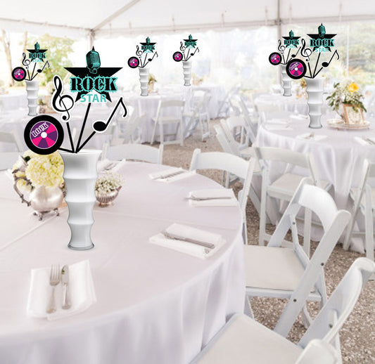 Rockstar theme Birthday Party Table Toppers for Decoration