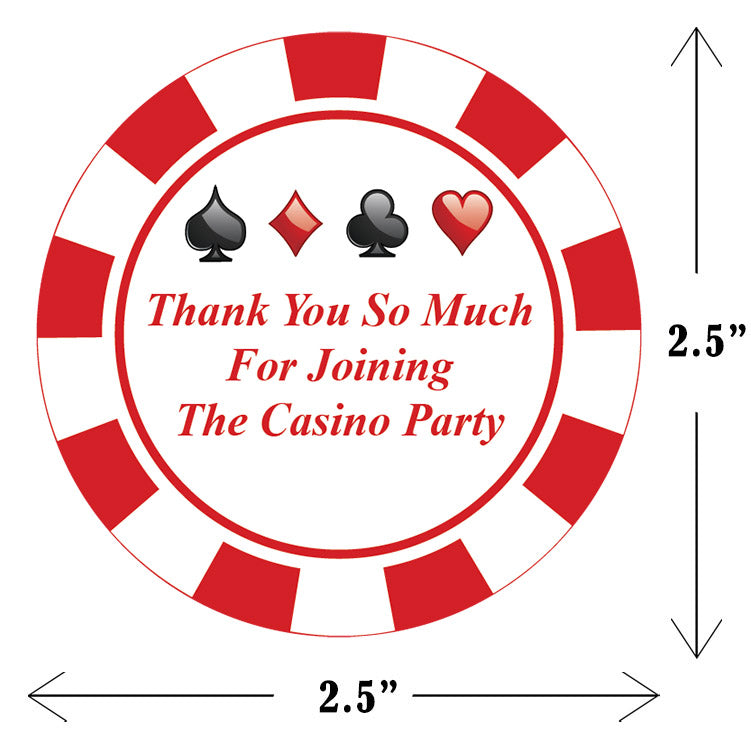 Casino/Card Party Favor Gift Tags