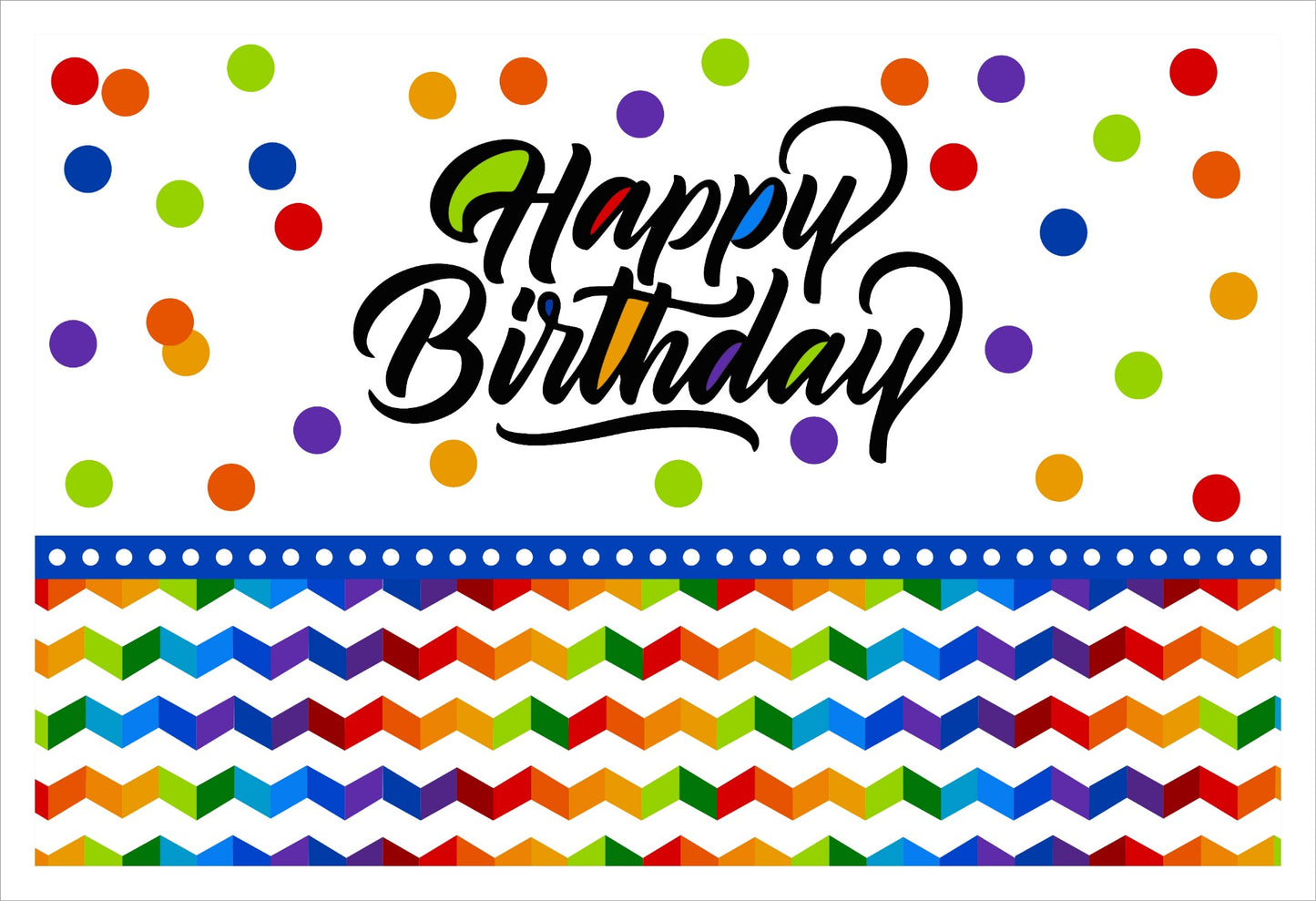 Joyful Theme Birthday Table Mats for Decoration