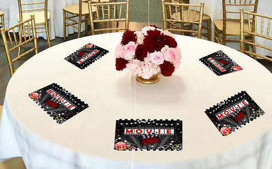 Movie Night Theme Table Mats for Decorations