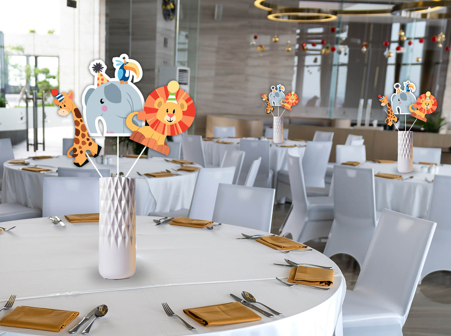 Jungle theme Birthday Party Table Toppers for Decoration