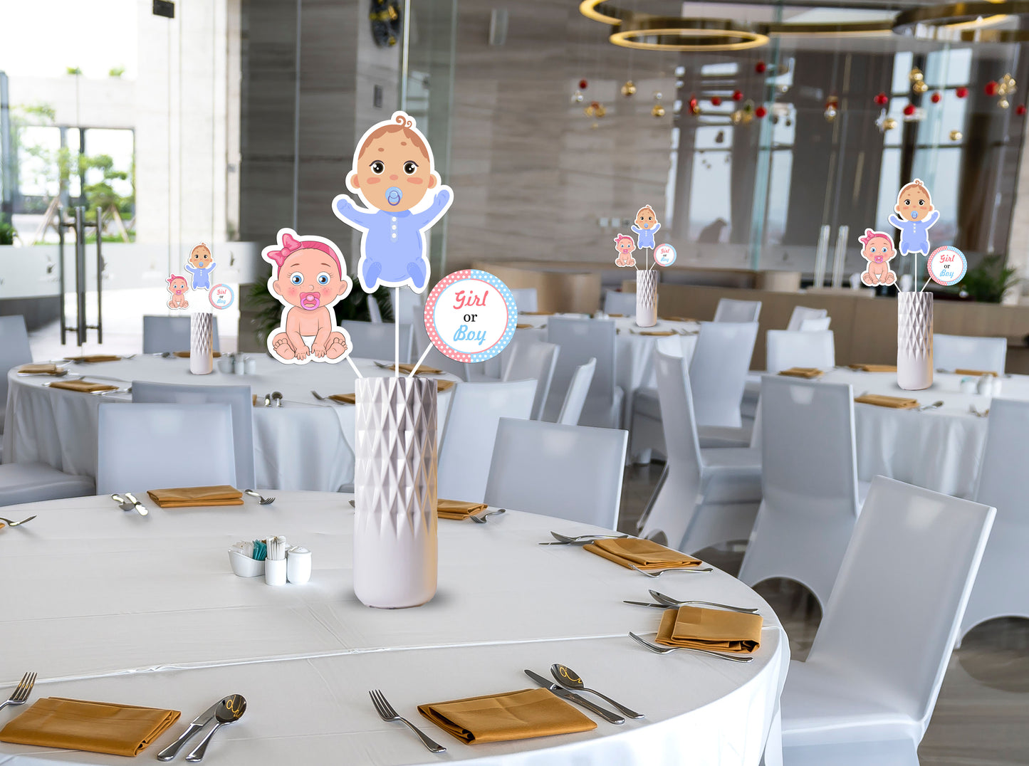 Baby Shower Party Table Toppers for Decoration