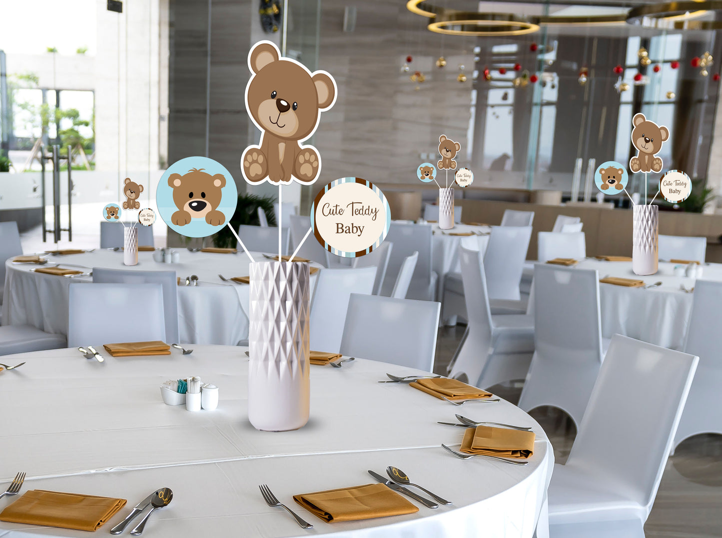 Baby Boy Cute Teddy- Table Top For Welcome Baby Boy Decoration