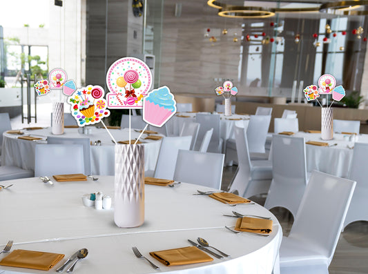 Candy Land Theme Birthday Party Table Toppers for Decoration