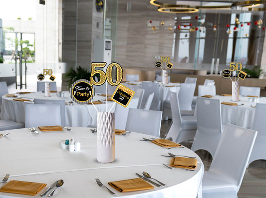 50th Birthday Party Table Toppers for Decoration
