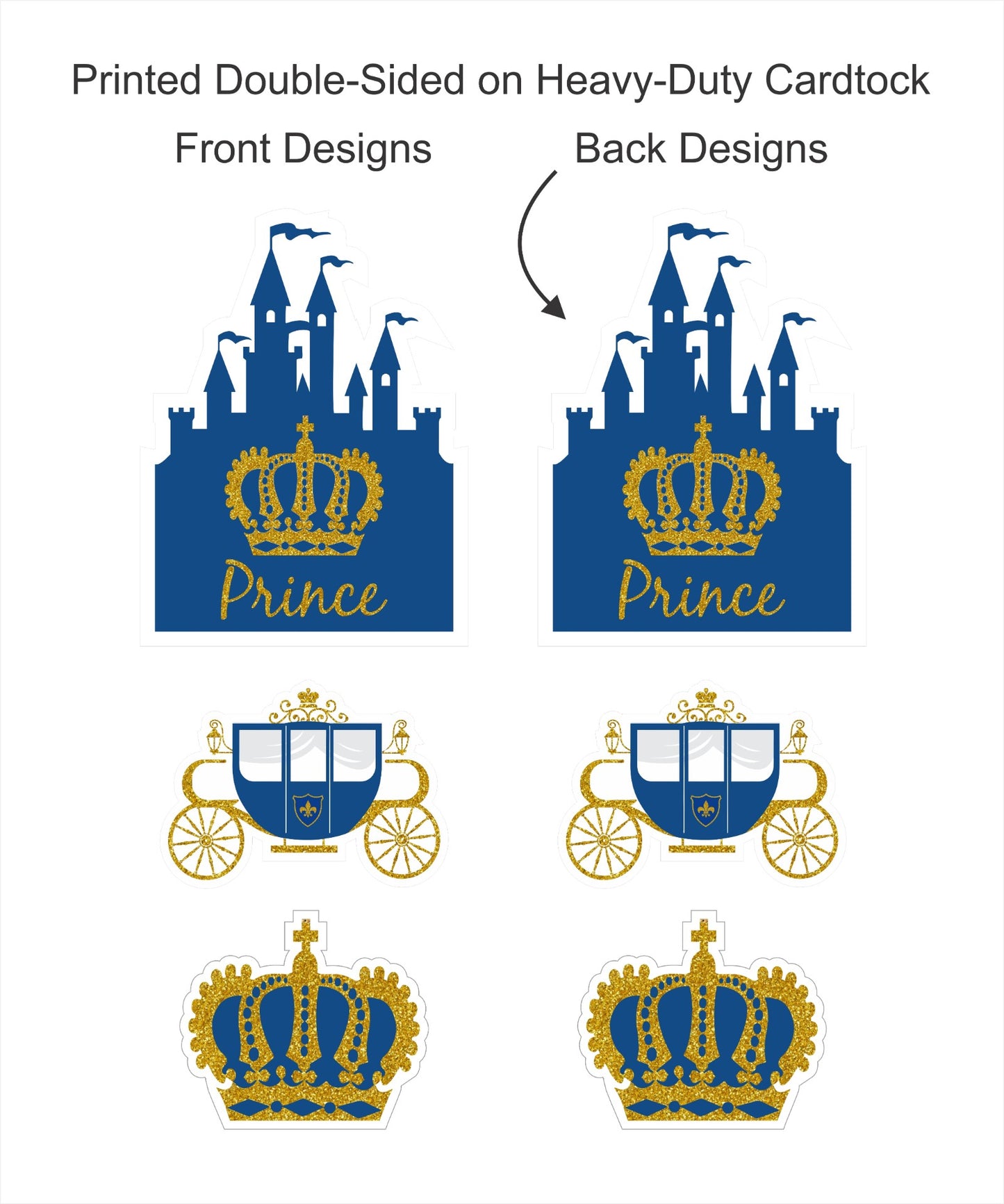 Prince Birthday Party Table Toppers for Decoration
