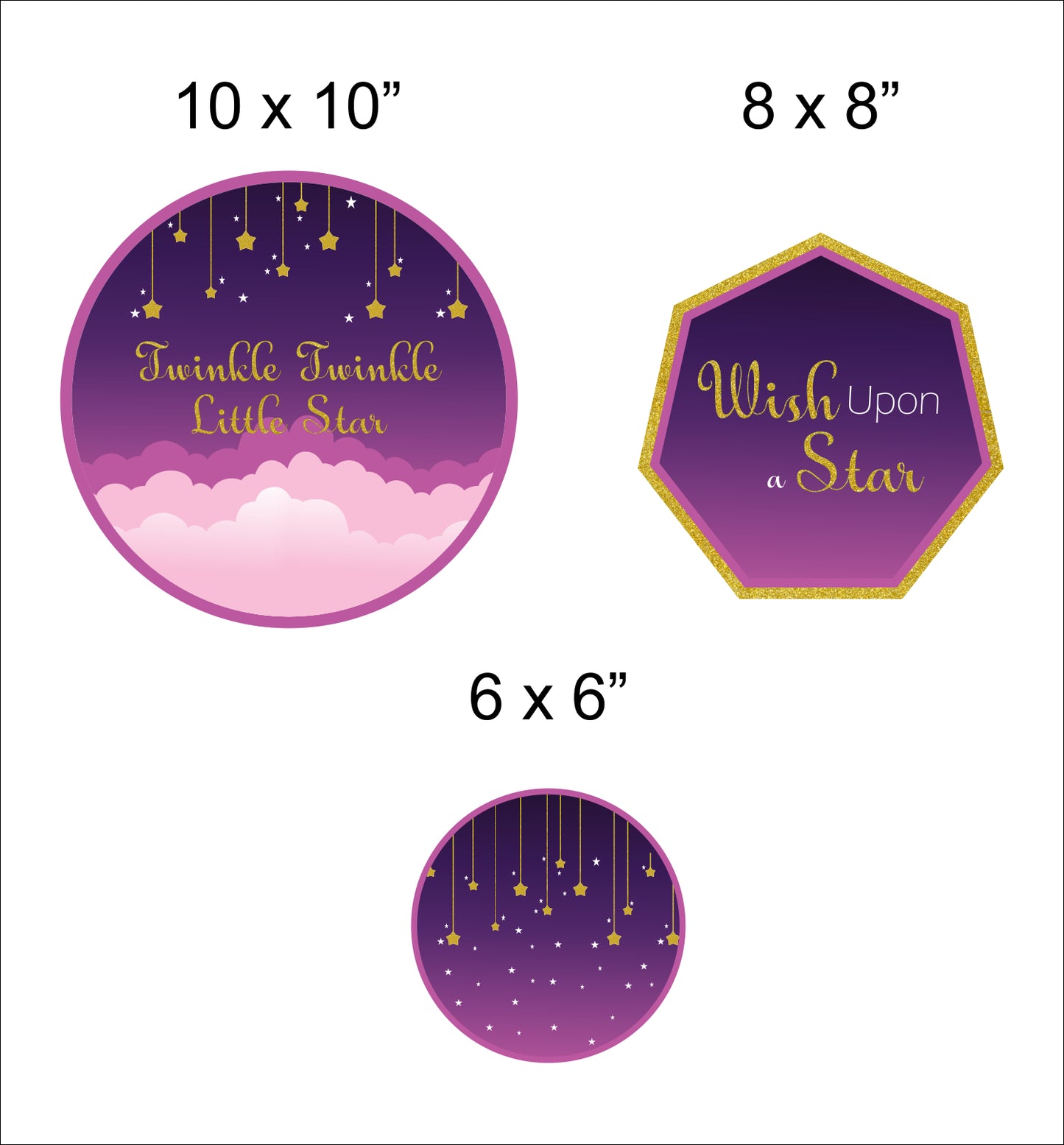 Twinkle Twinkle Little Star Theme Birthday Party Table Toppers for Decoration
