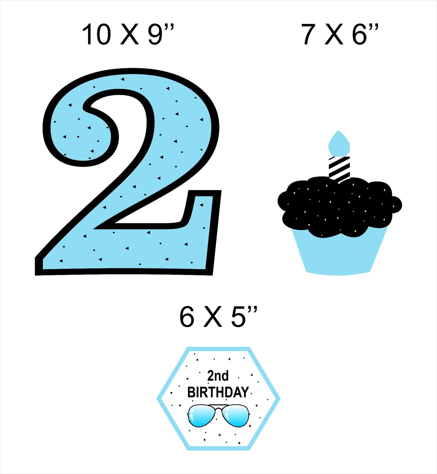 Two Cool theme Birthday Party Table Toppers for Decoration