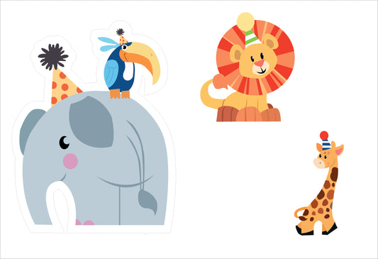 Jungle theme Birthday Party Table Toppers for Decoration