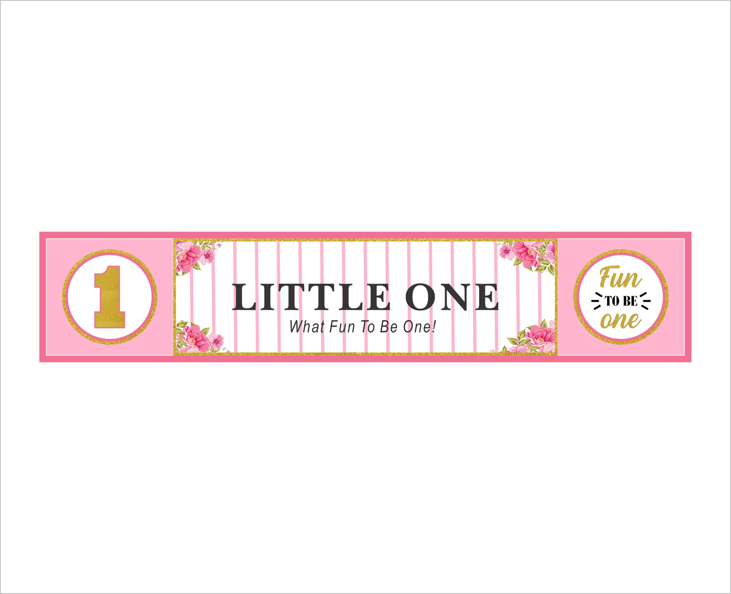 One Is Fun First Birthday Long Banner for Decoration