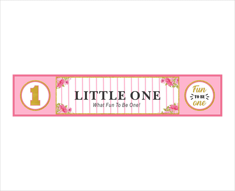 One Is Fun First Birthday Long Banner for Decoration
