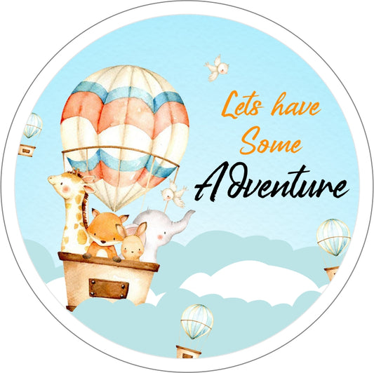 Hot Air Birthday Party Thank You Gift Tags