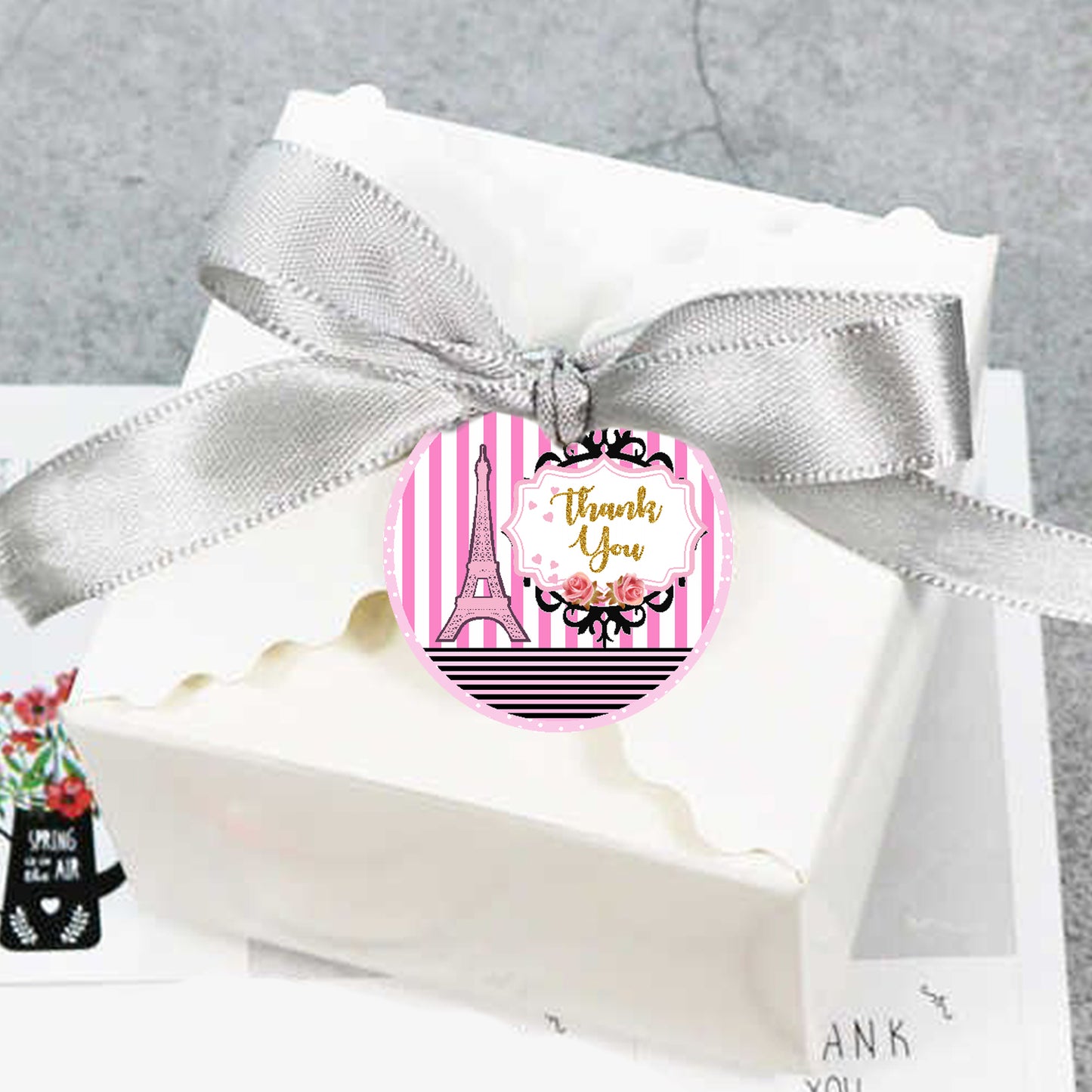 Oh La La Paris Theme Birthday Party Thank You Gift Tags