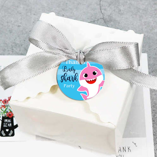 Baby Shark Theme Birthday Party Thank You Gift Tags