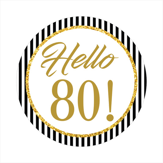 80Th Milestone Birthday Party Favor Gift Tags