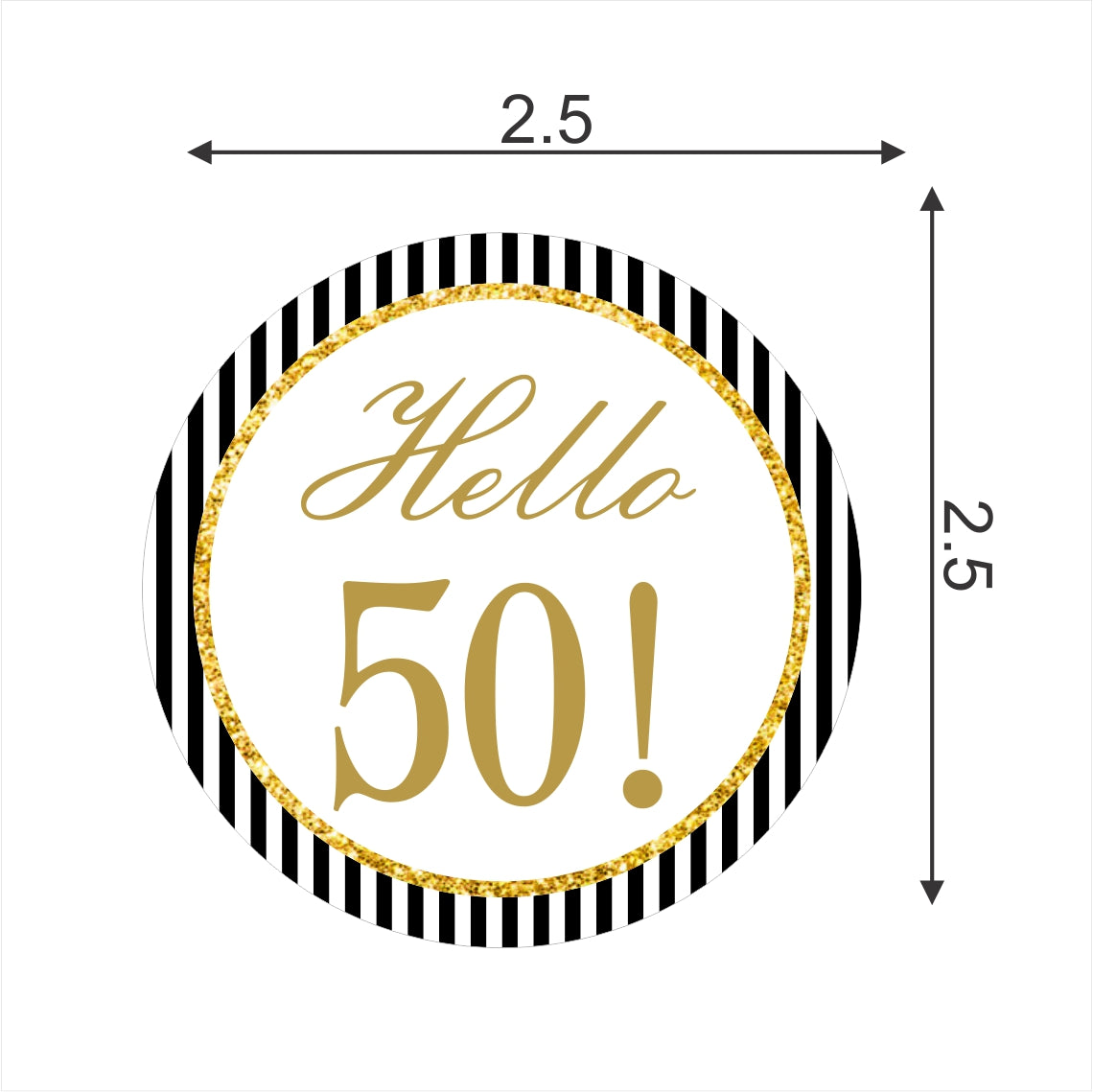 50th Birthday Party Thank You Gift Tags