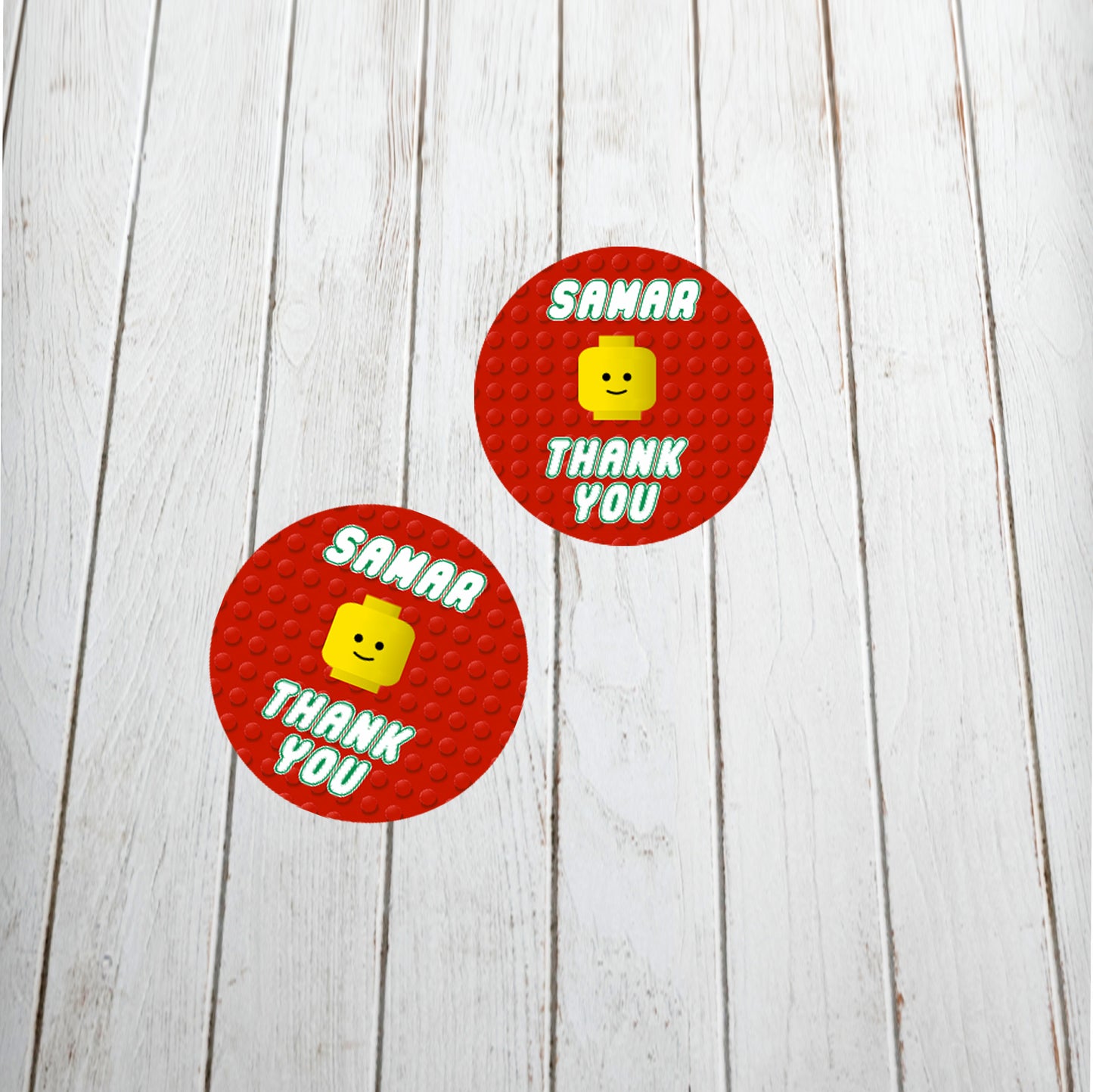 Lego Theme Birthday Party Thank You Gift Tags