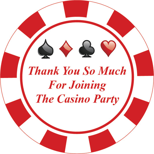 Casino/Card Party Favor Gift Tags
