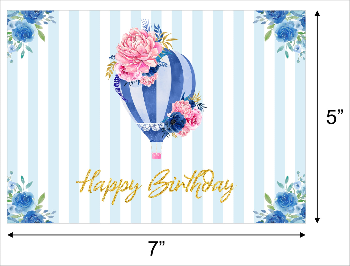 Hot Air Theme Birthday Party Backdrop