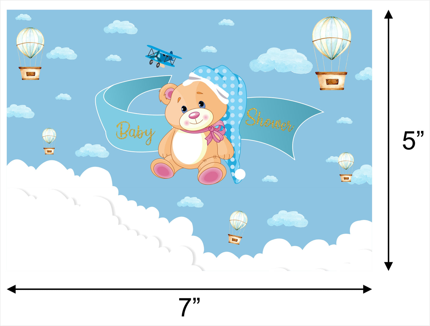 Cute Teddy Theme Welcome Baby Banner for Decoration