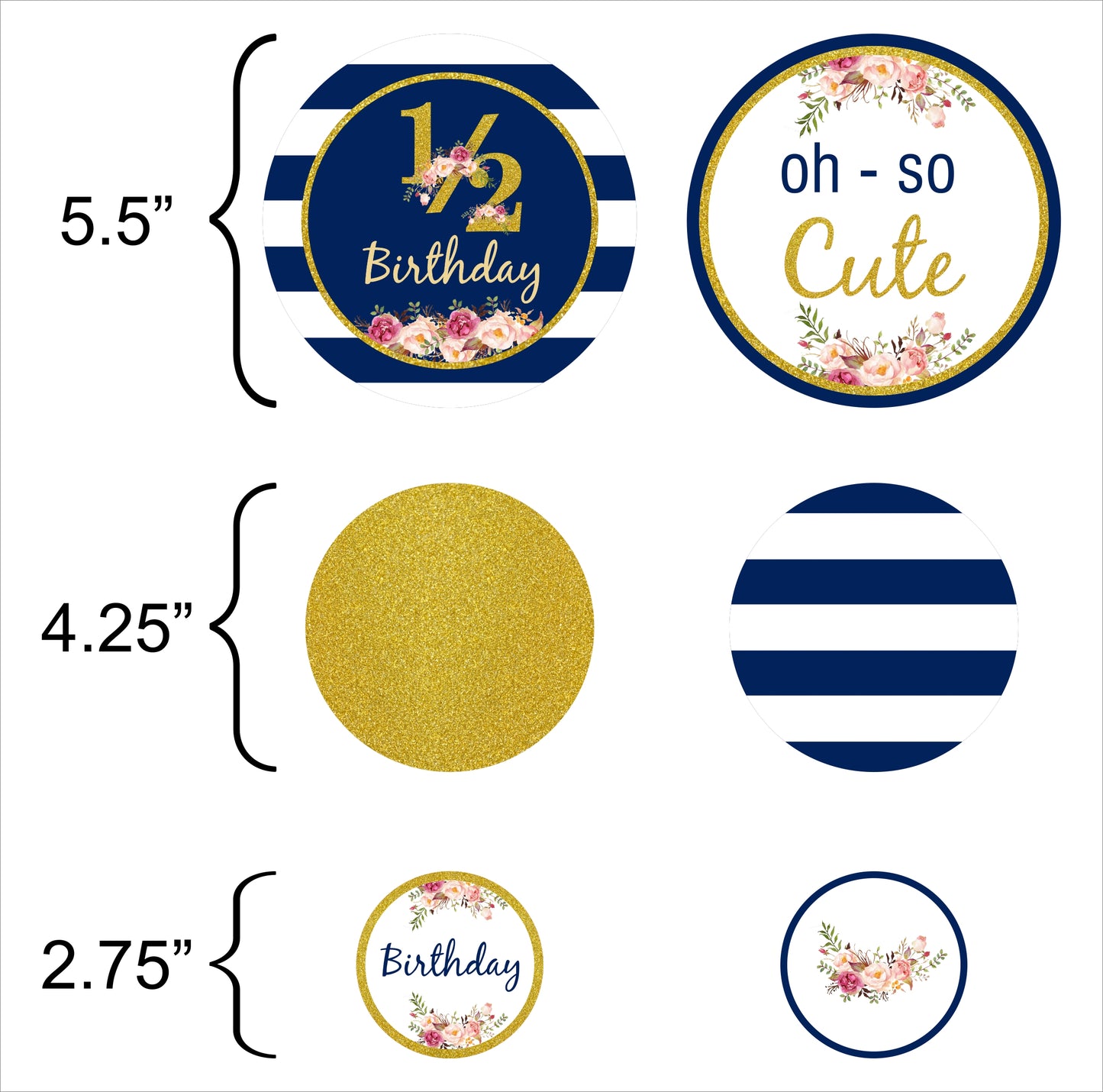 Half Birthday Party Table Confetti