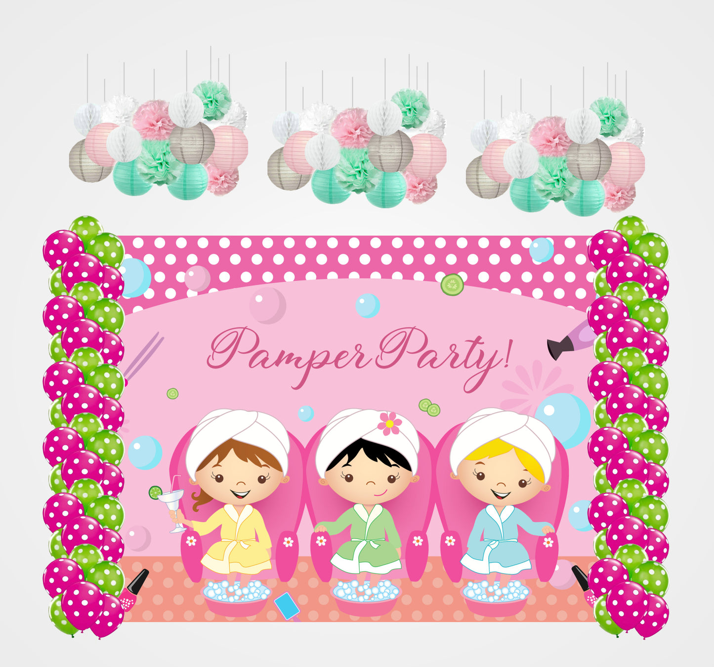 Spa Theme Birthday Party Complete Decoration Kit