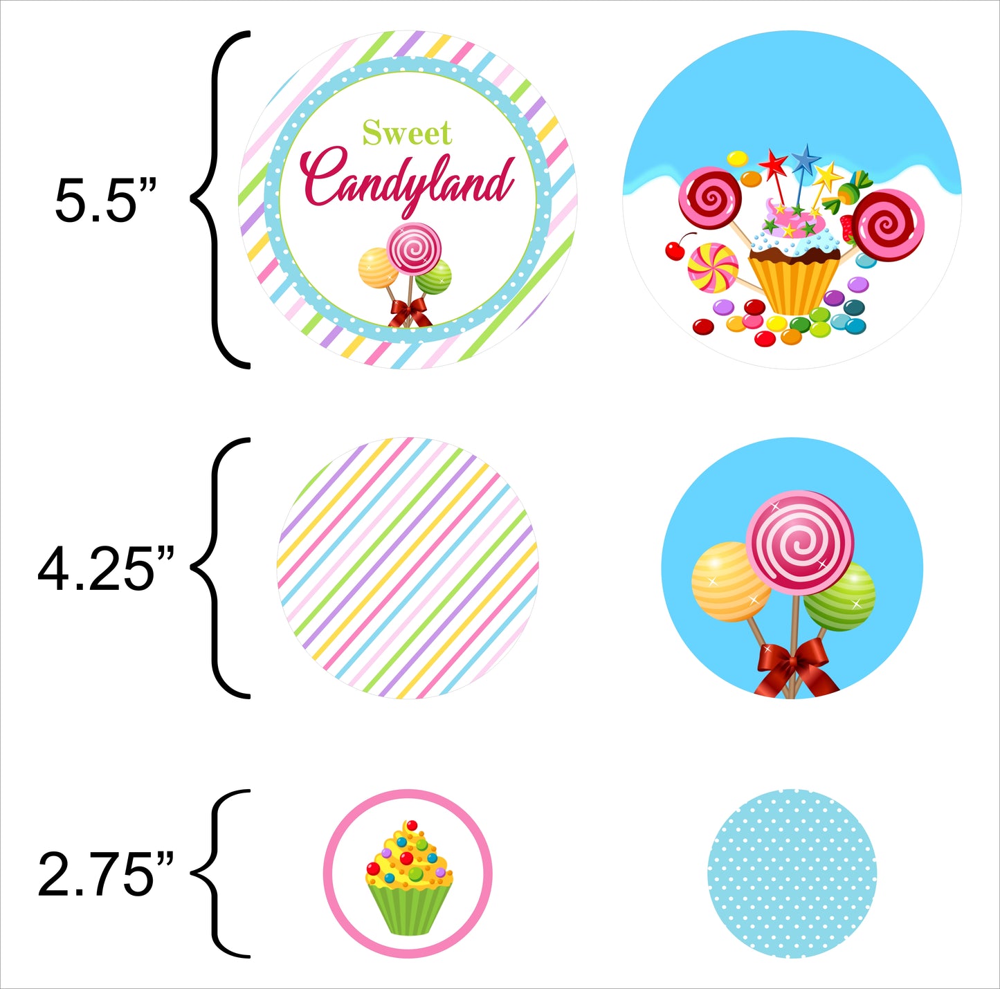 Candy Land Theme Birthday Party Table Confetti for Decoration