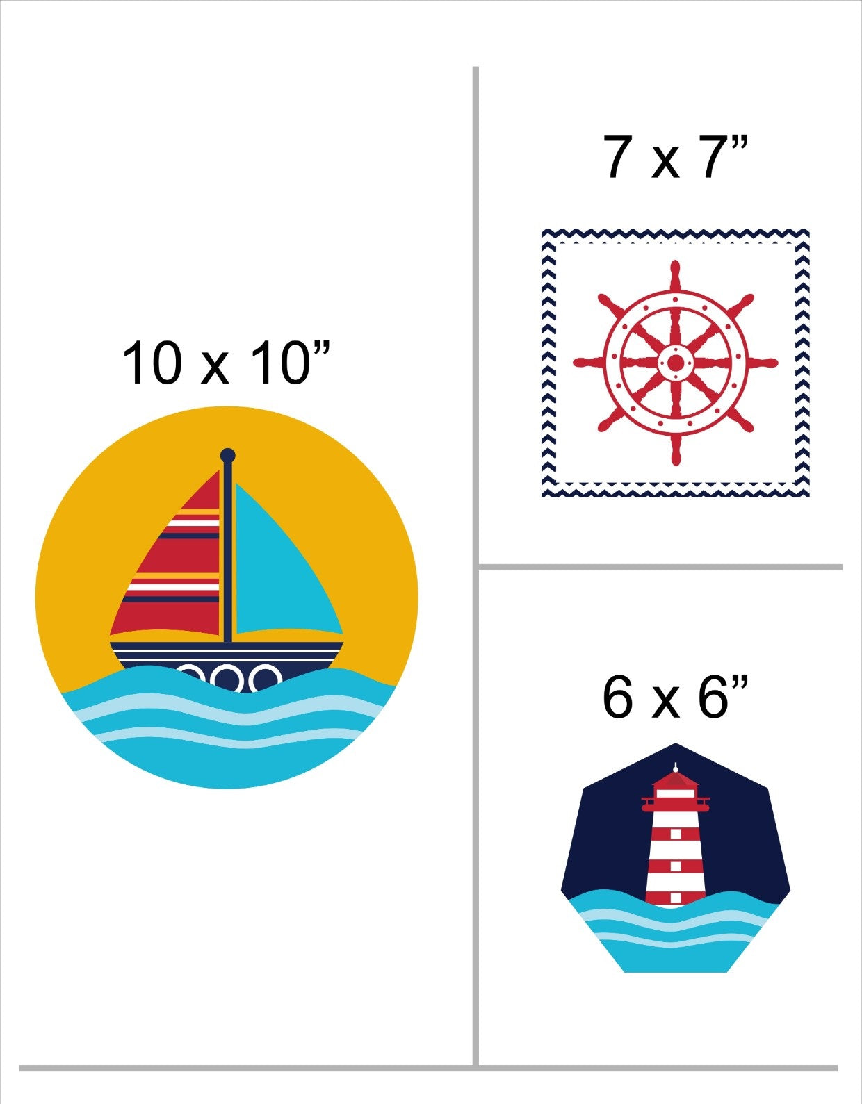 Nautical Ahoy theme Birthday Party Table Toppers for Decoration