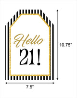21st Birthday Paper Door Banner for Wall Decoration 