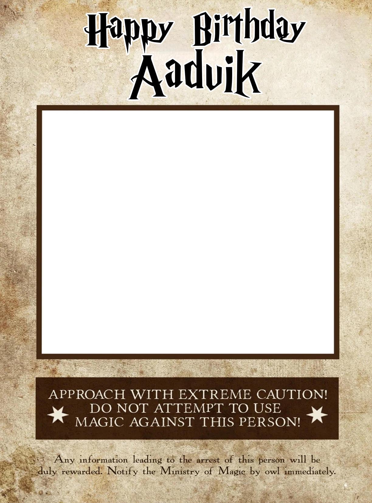 Harry Potter Theme Birthday Party Selfie Photo Booth Frame
