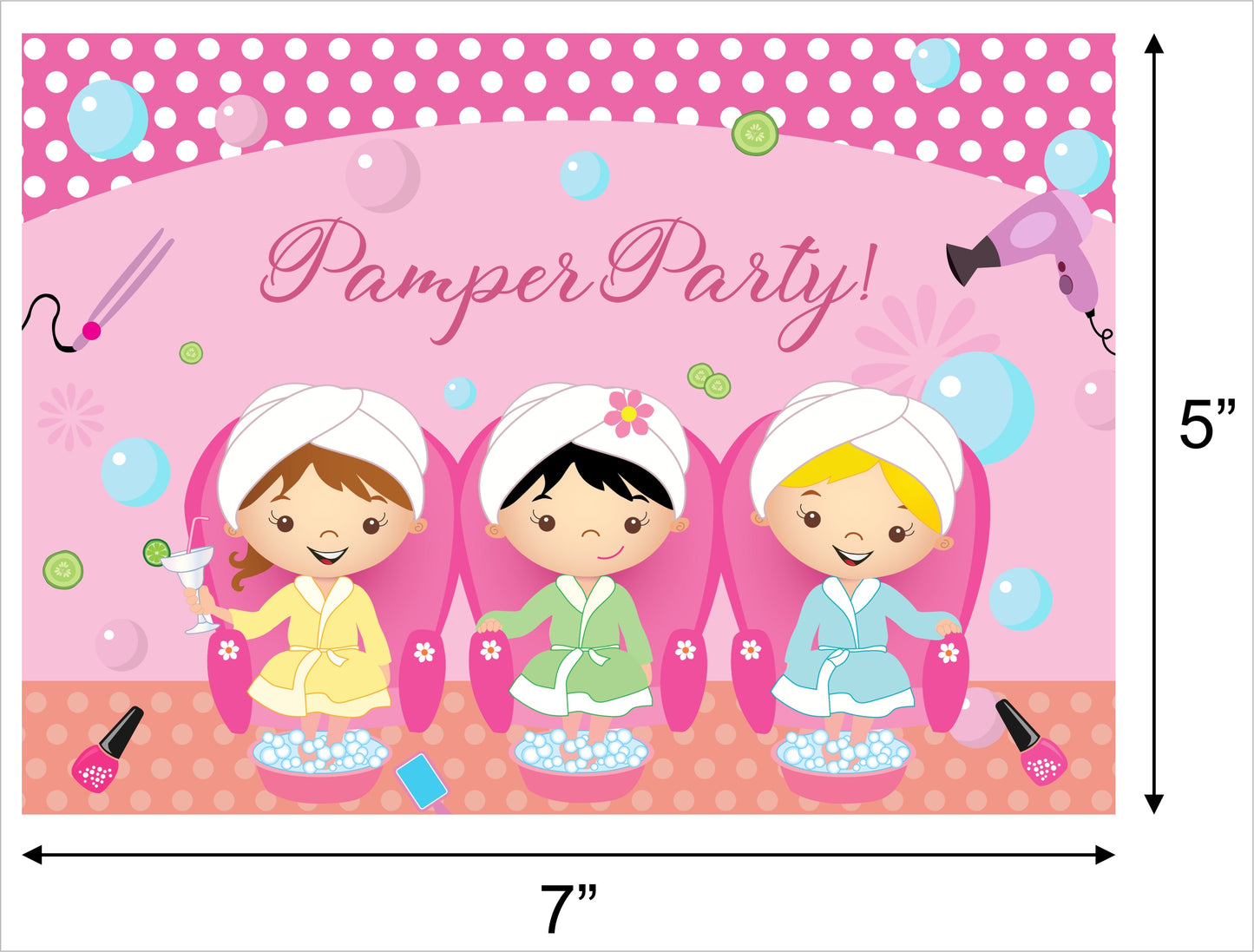 Spa Theme Birthday Party Backdrop