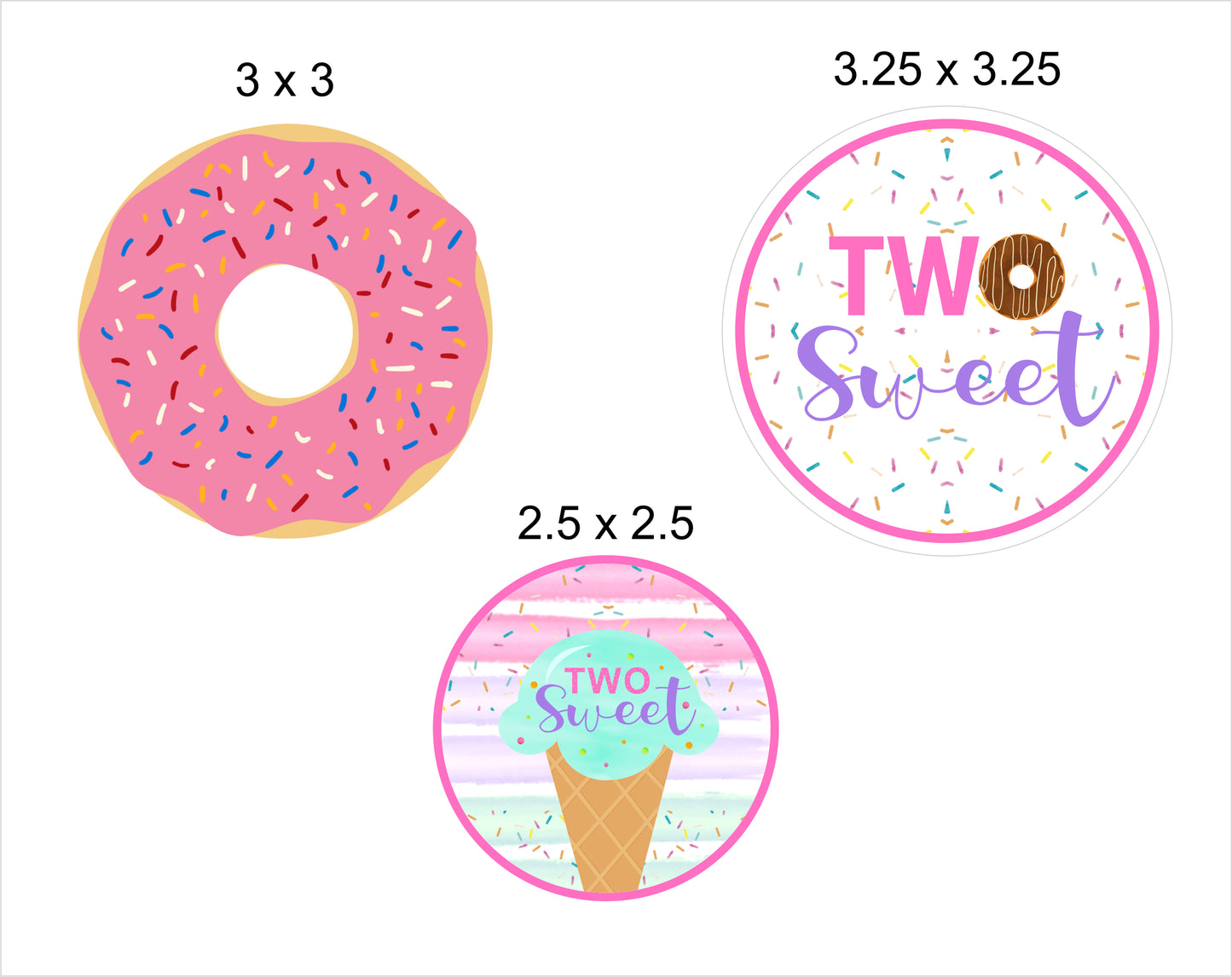 Two Sweet Theme Birthday Party Paper Decorative Straws