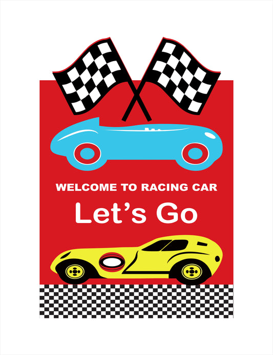 Cars Birthday Party Welcome Board