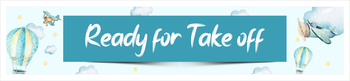 Airplane Theme Birthday Party Long Banner for Decoration