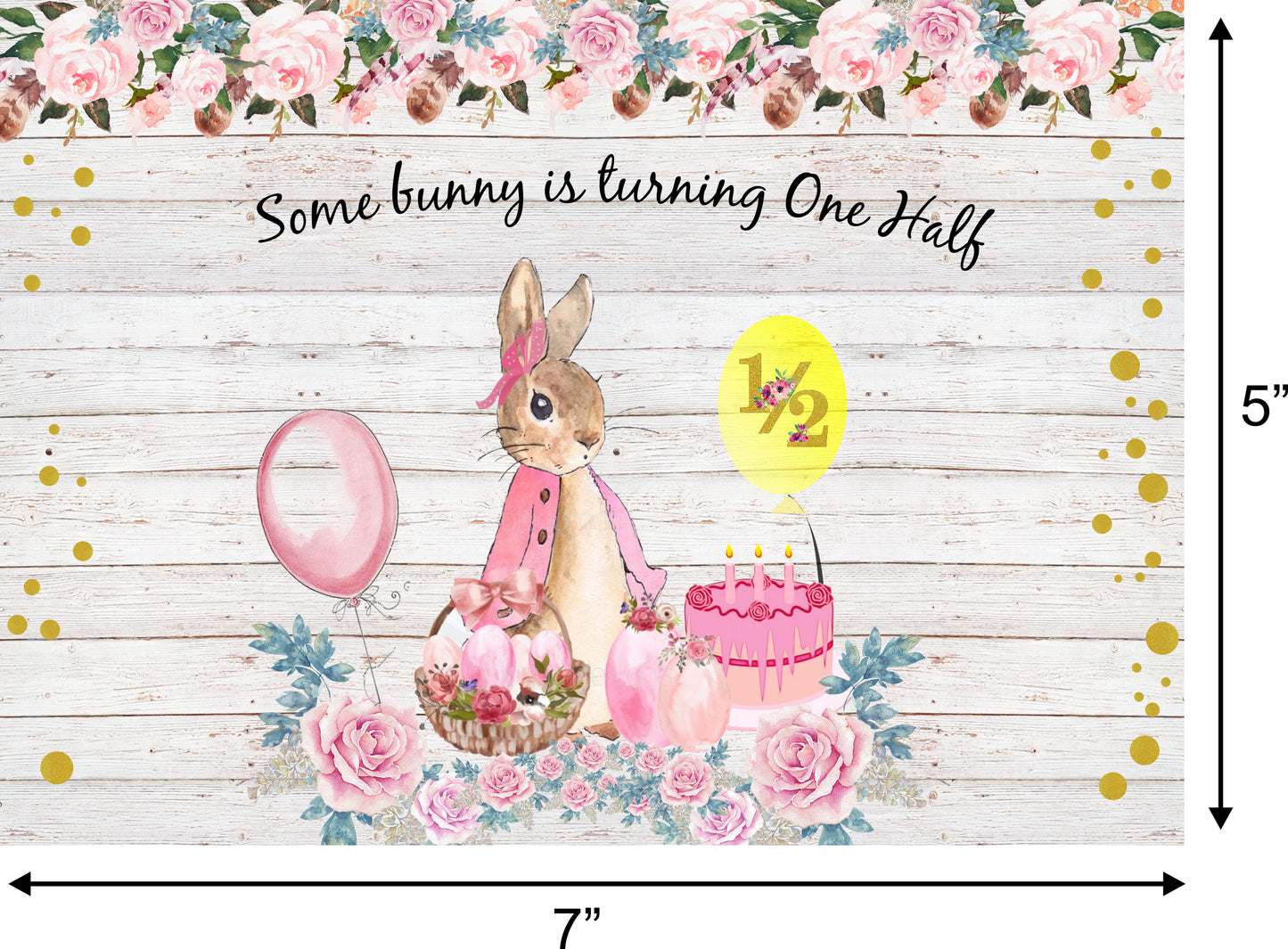 Half Birthday Backdrop For Kids Birthday Party