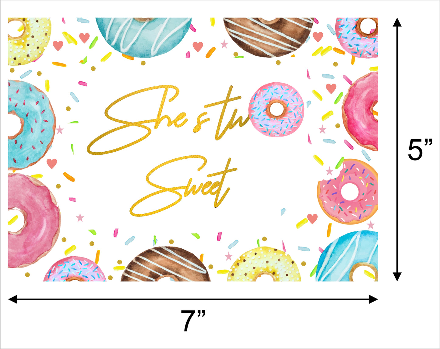 Two Sweet Theme Birthday Party Backdrop
