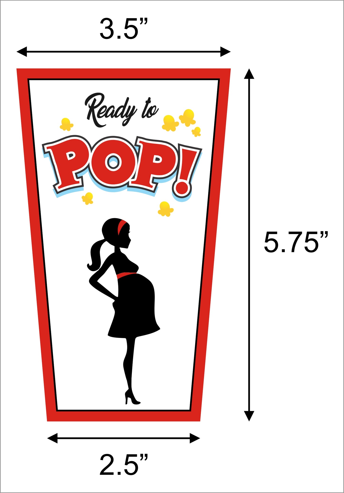 Ready To Pop Theme Popcorn Box - Baby Shower Pack Of 10