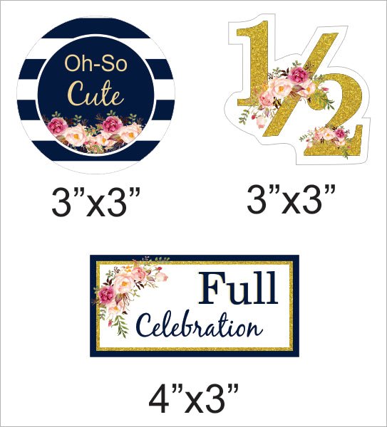 Half Birthday Party Paper Decorative Straws