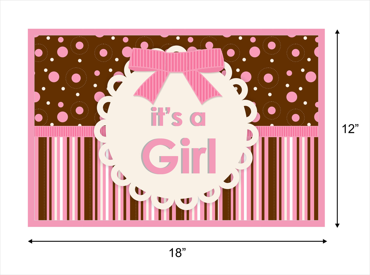Cute Teddy Theme Welcome Baby Girl Table Mats for Decoration