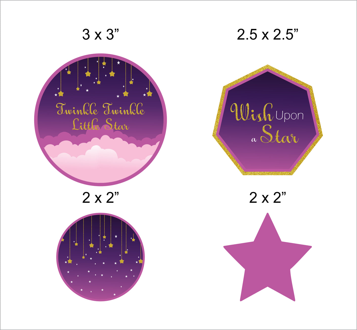 Twinkle Twinkle Little Star Theme Birthday Party Paper Decorative Straws