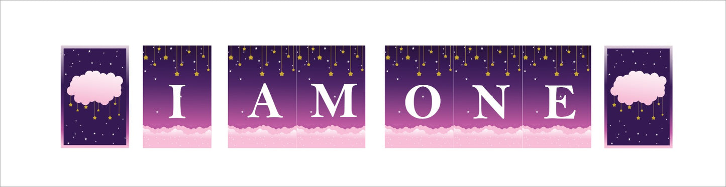 Twinkle Twinkle Little Star Theme Birthday Party Banner for Decoration