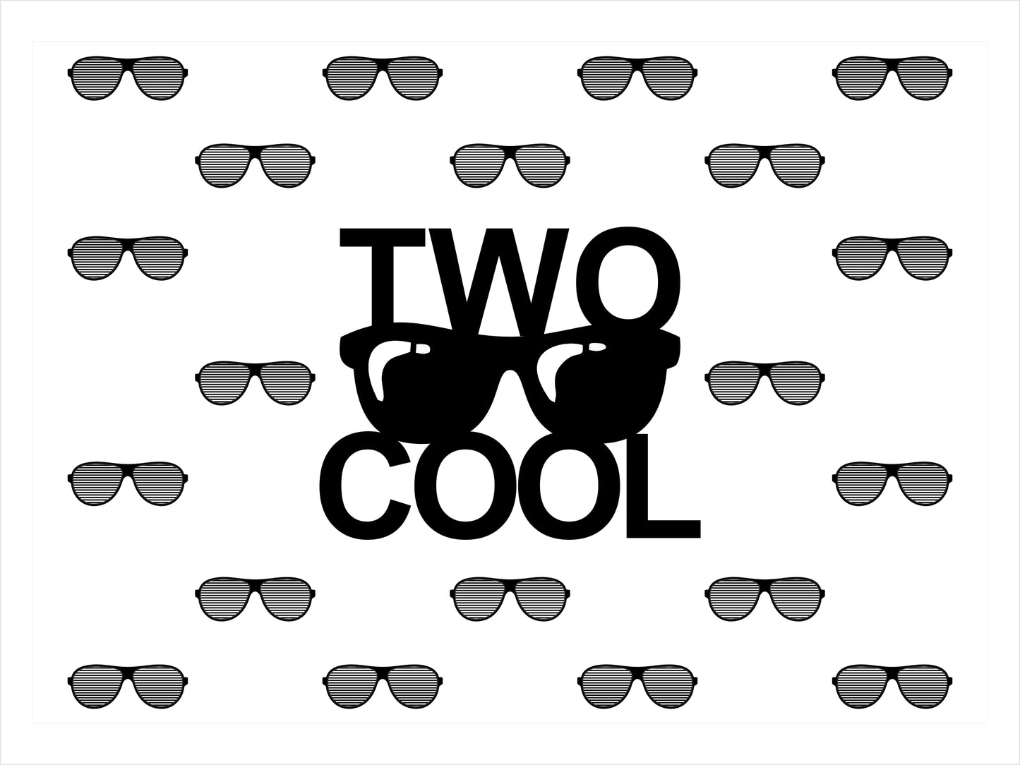 Two Cool Theme Birthday Party Backdrop